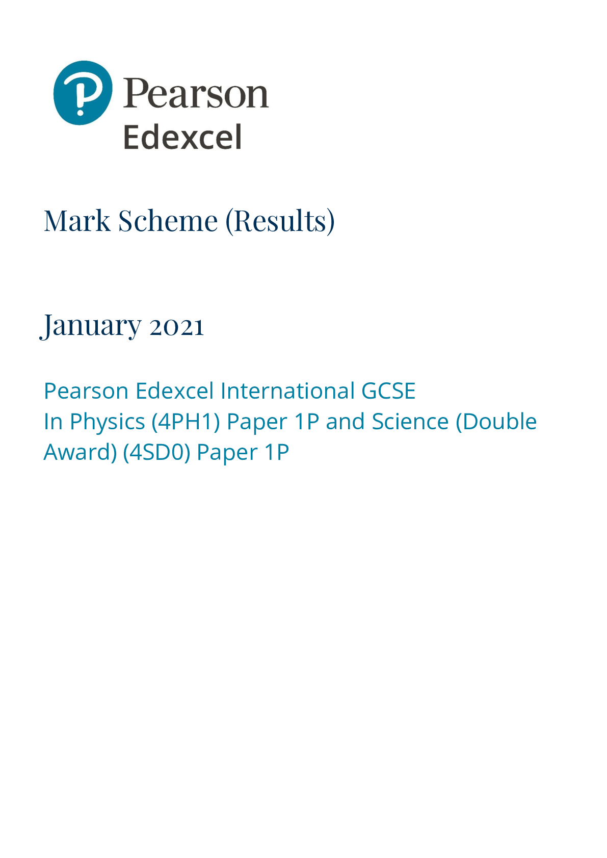 Mark Scheme (Results) January 2013 Edexcel